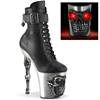 Pleaser - RAPTURE1020STRLT Platform Boots, Pole dance shoes - Black/Silver coloured Product image